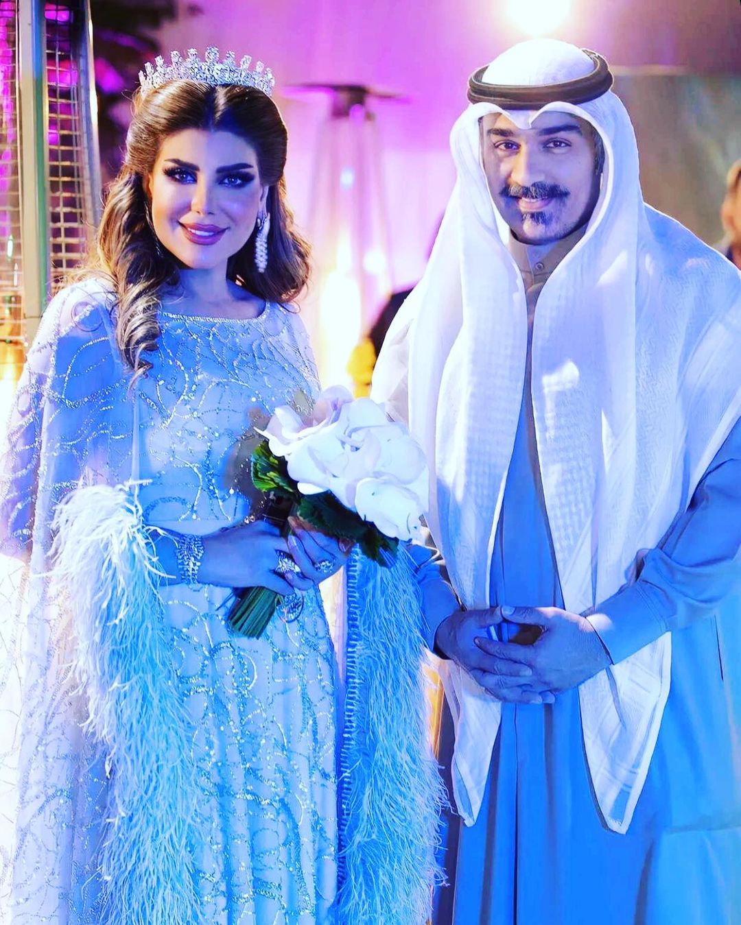 إلهام الفضالة وزوجها شهاب جوهر