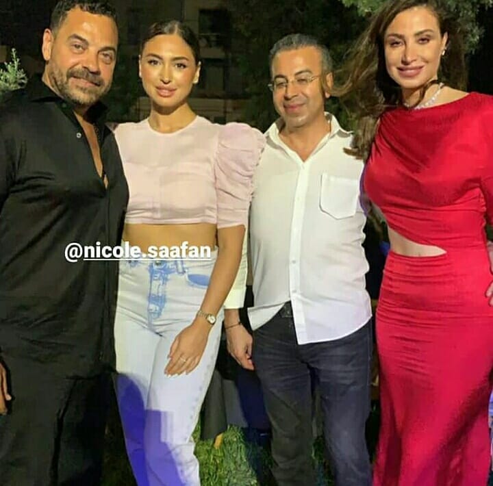 طارق العريان ونيكول سعفان  وأنابيلا هلال