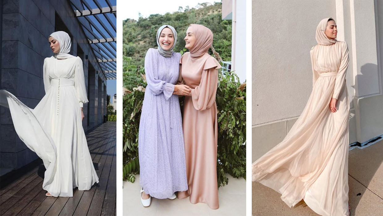 الفساتين المصنوعة من الشيفون أو الحرير: