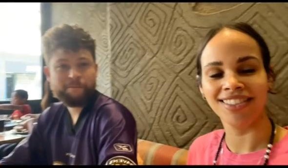 نور دياب وخطيبها