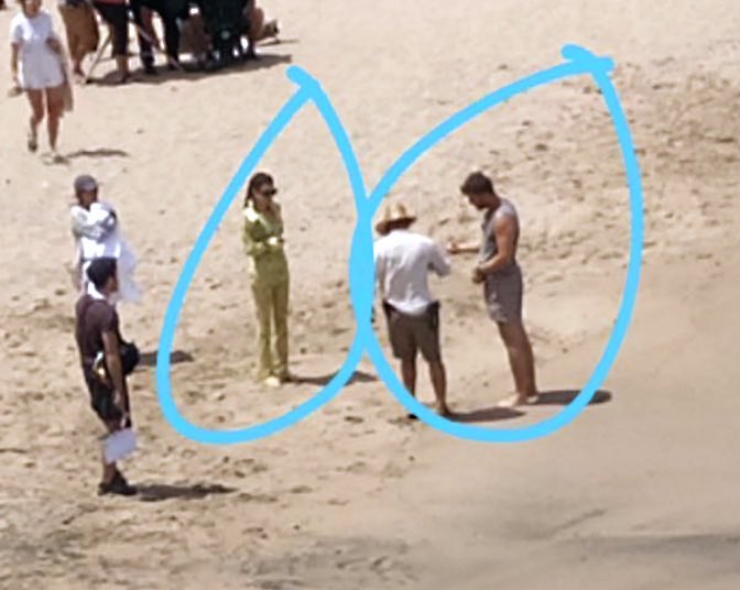 كيفانش تاتيلتوغ و بيرين سات في كواليس فيلمهما الجديد 