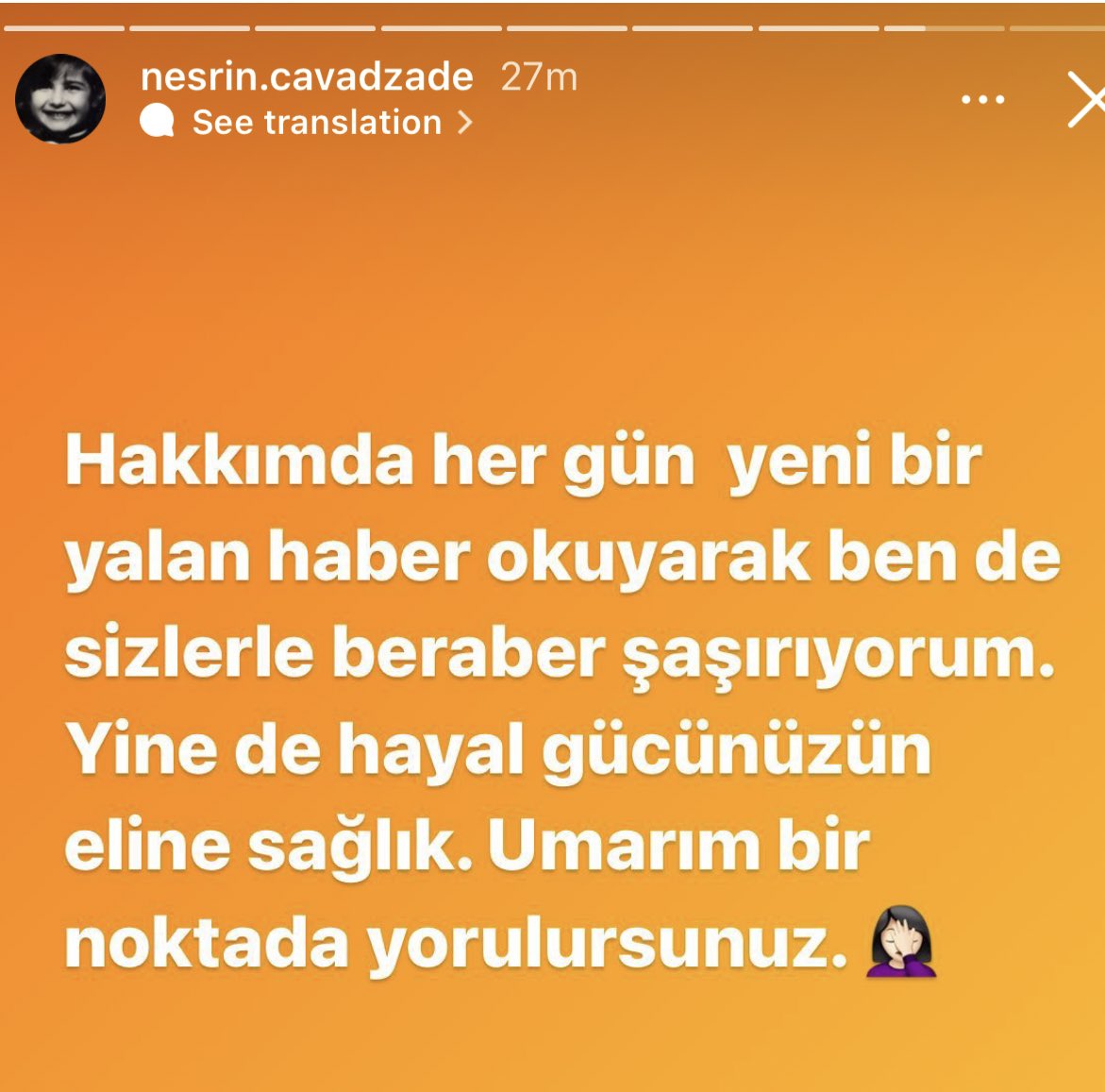 نسرين جواد زادة تهاجم الصحافة التركية.. "لتسلم قوة مخيلتكم" 