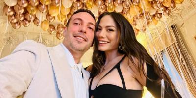 ديميت اوزدمير تتألق بـ 3 فساتين في يوم خطوبتها 