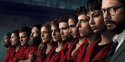 طرح الإعلان الترويجي الخاص بالنسخة الكورية من La casa de papel