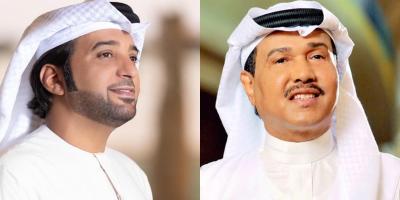 محمد عبده وعيضة المنهالي يجتمعون في حب السعودية والإمارات   