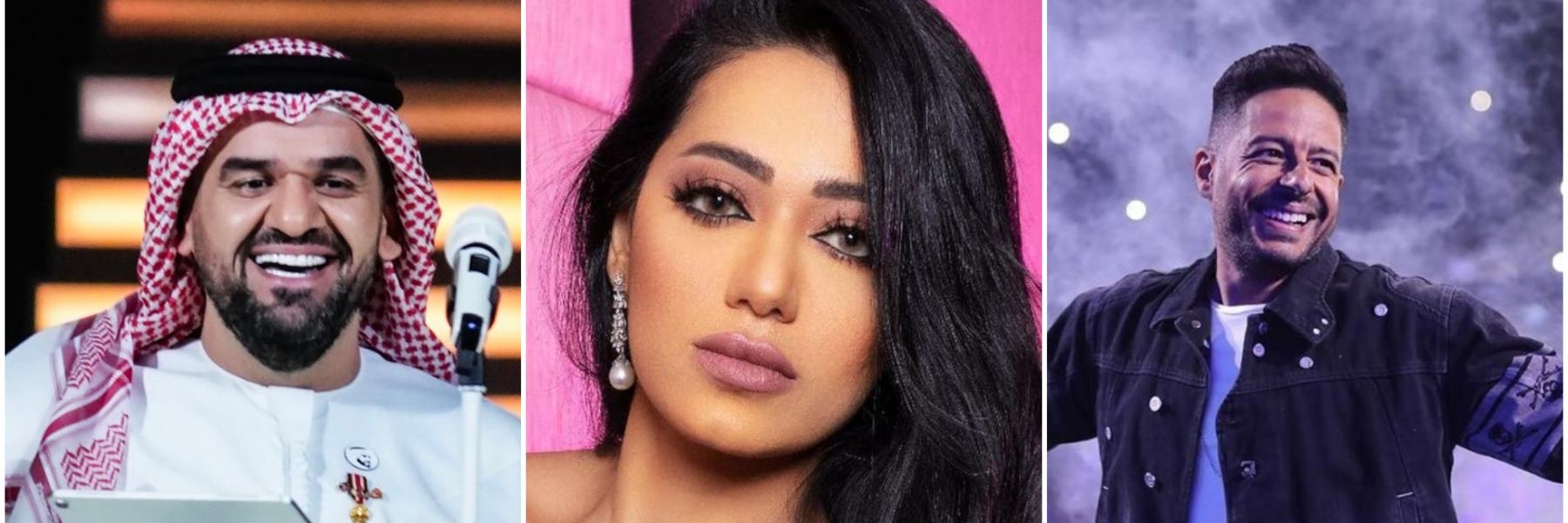 حسين الجسمي ورحمة رياض ومحمد حماقي