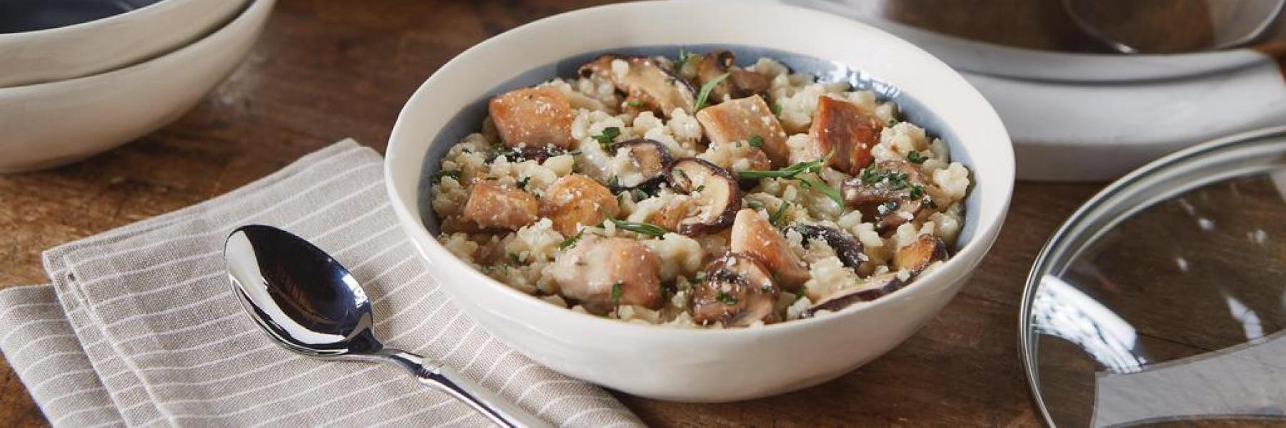 من المطبخ الإيطالي.. ريزوتو بالفطر