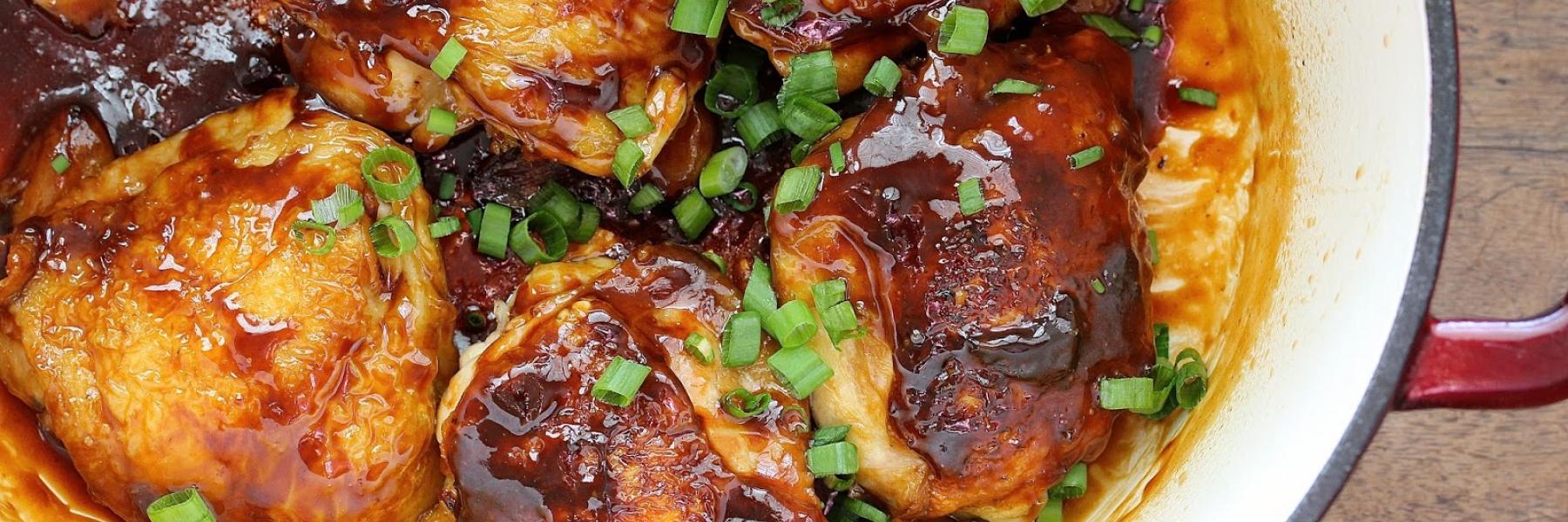 الدجاج بالثوم والزنجبيل