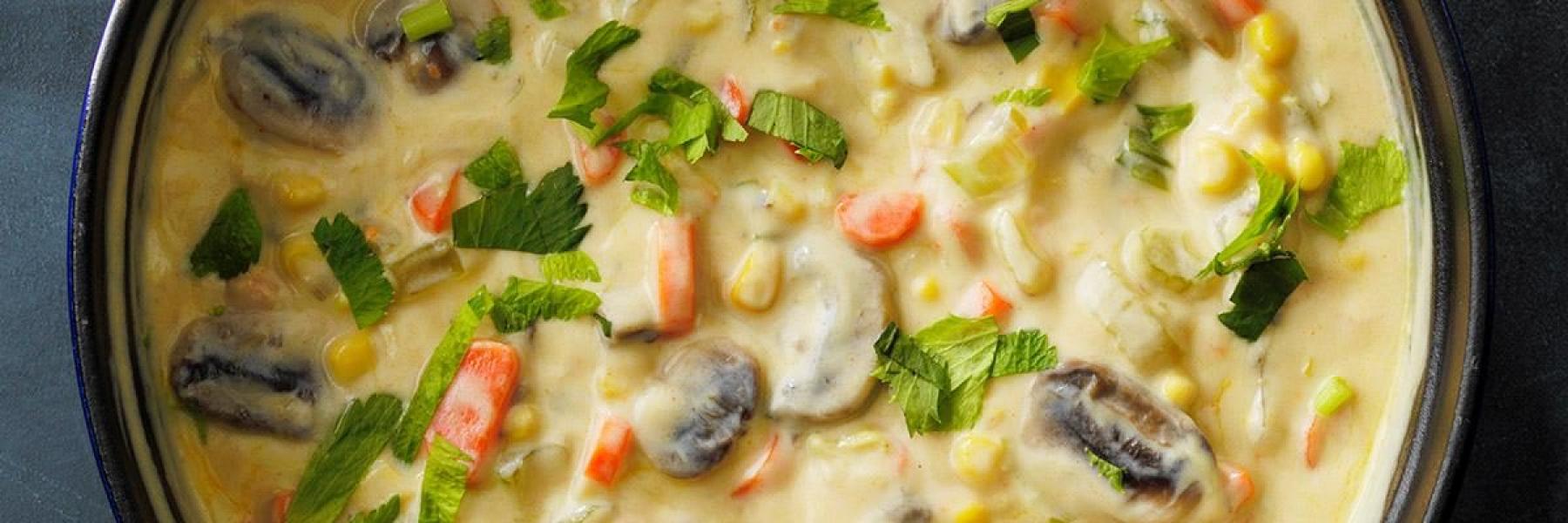 شوربة الفطر والذرة