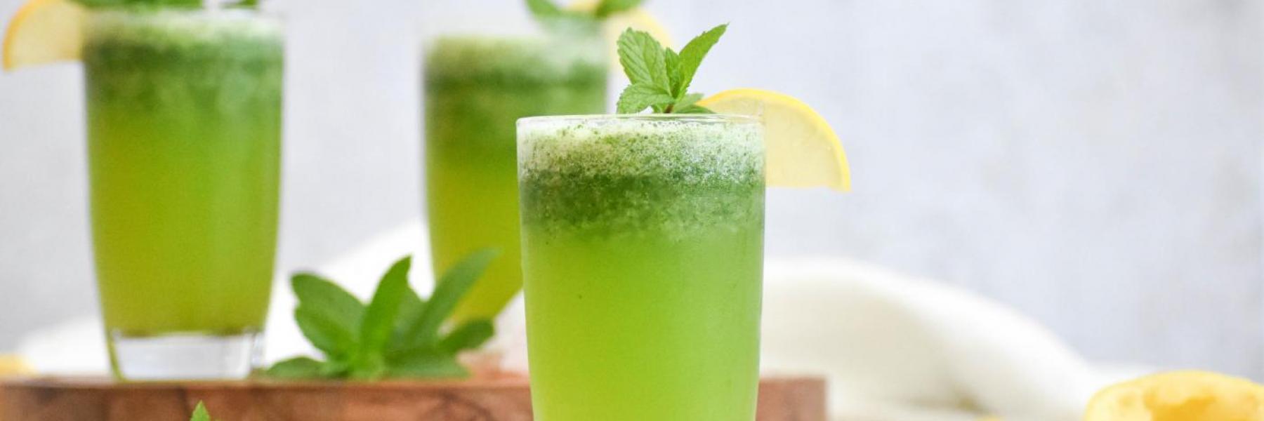 عصير الليمون بالنعناع المثلج