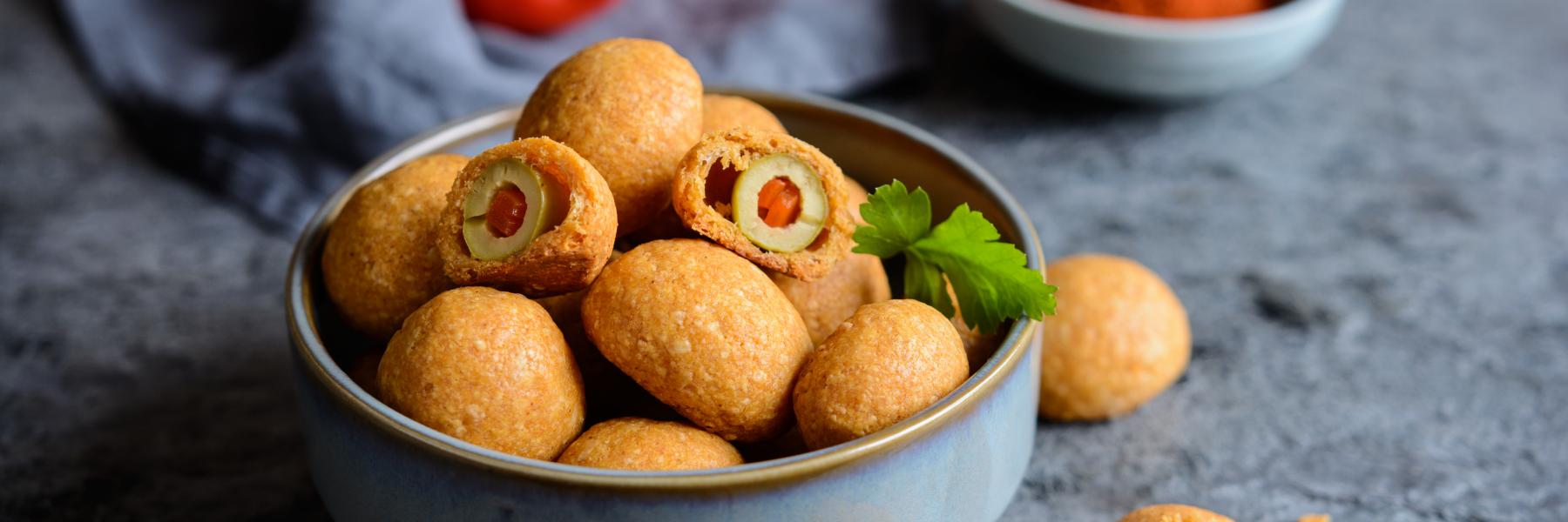 كرات الجبن بالزيتون