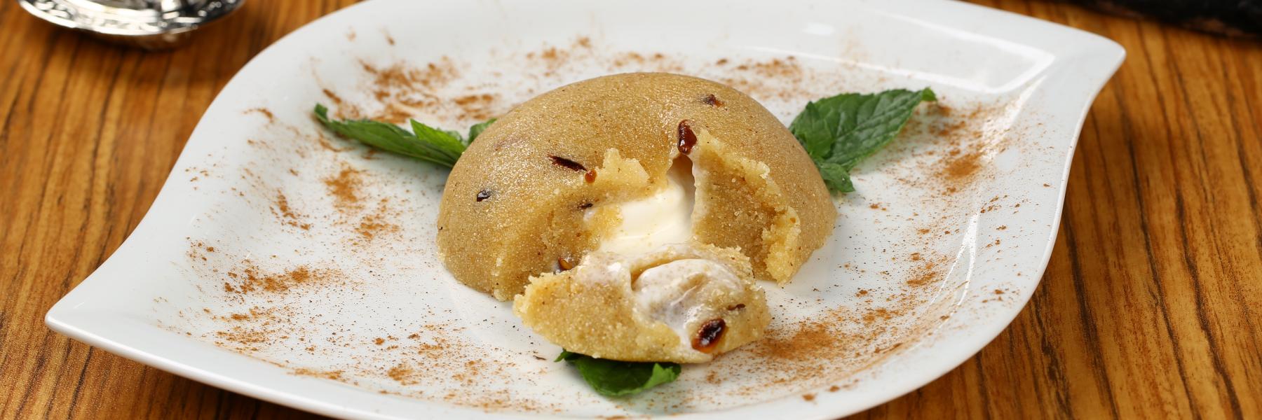 حلى السميد التركي بالايسكريم