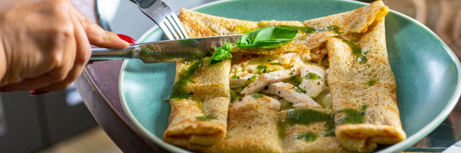 الكريب بالدجاج