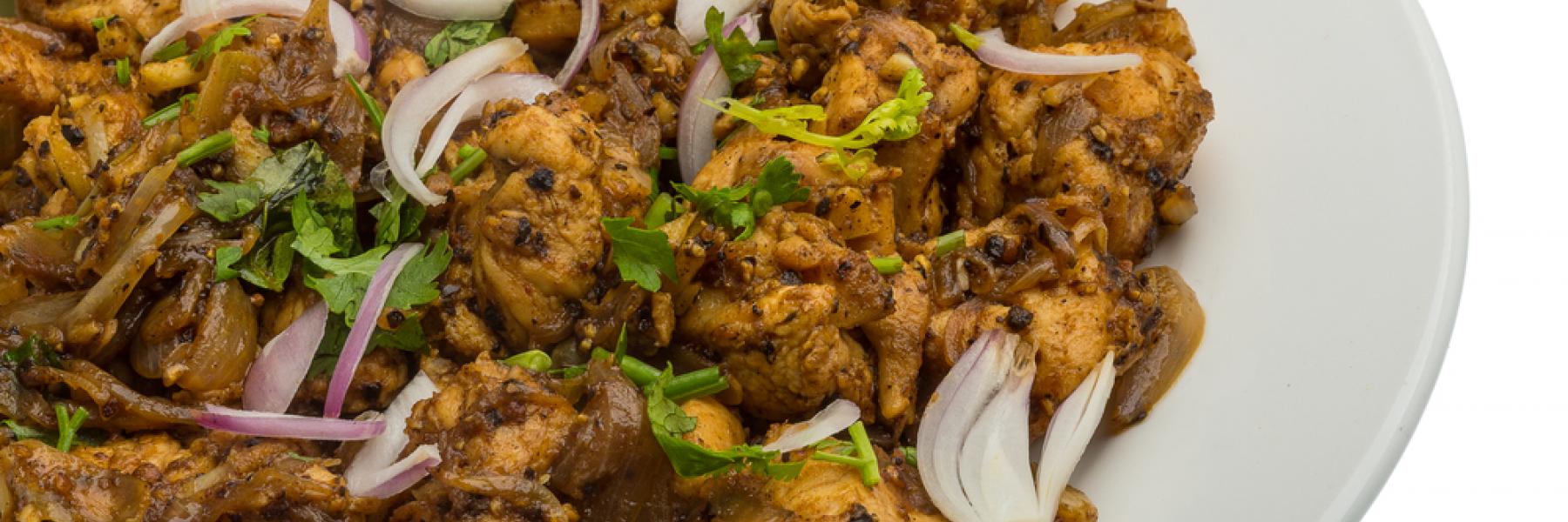 الدجاج والبصل على الطريقة الهندية