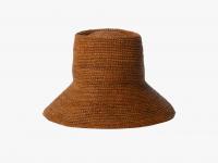 قبعة شمسية قش بنية