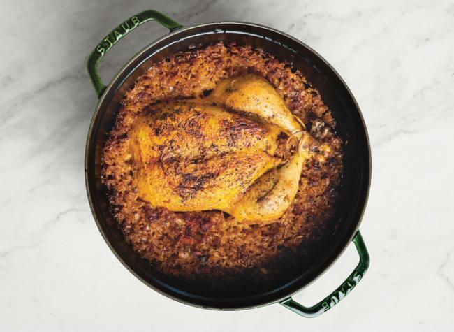  الدجاج المحشي بالارز