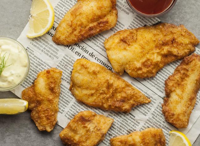 سمك فيليه مقلي