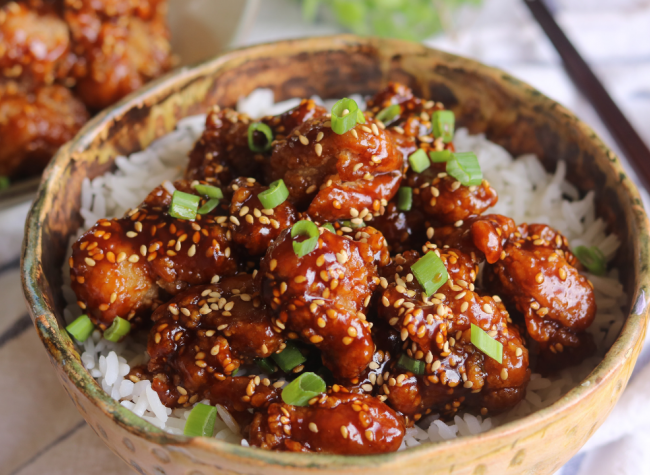 دجاج صيني بالسمسم