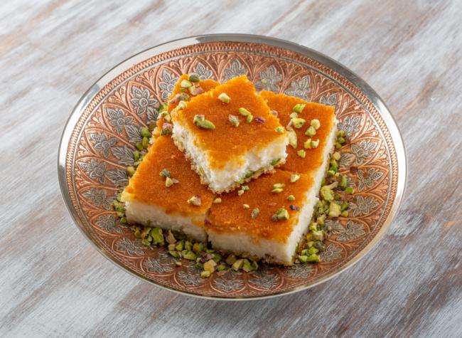  البسبوسة بالقشطة