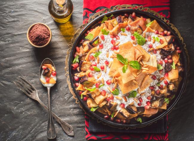 فتة الباذنجان