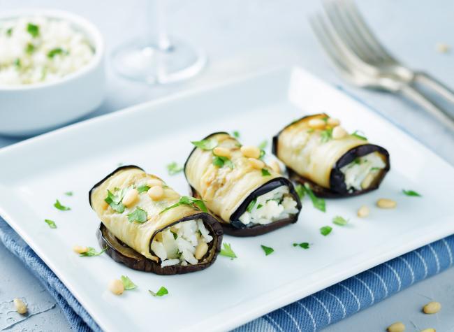 باذنجان بالجبن رول