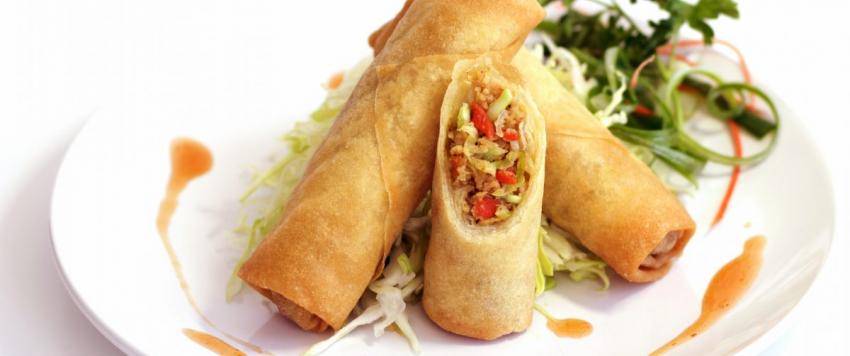 طريقة عمل تشيكن رول بالخضار