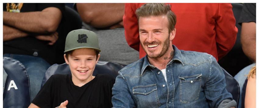 ديفيد بيكهام وابنه