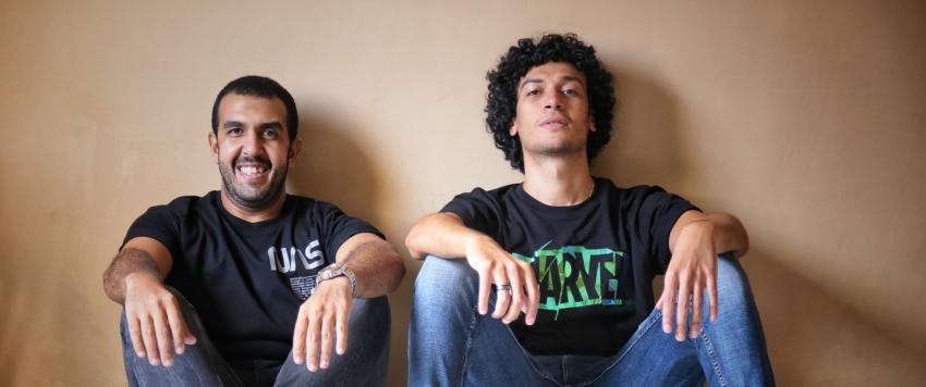 عبد الوهاب وكيمز في العرض الخاص لفيلم الخطة العايمة