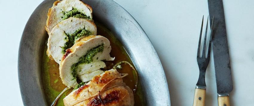 تشيكن رول بالخضار