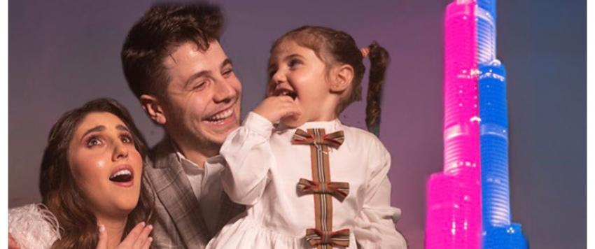 أنس وأصالة يدفعان 95 ألف دولار لـ إستعمال برج خليفة كجهاز سونار لتحديد جنس مولدهما..فيديو!