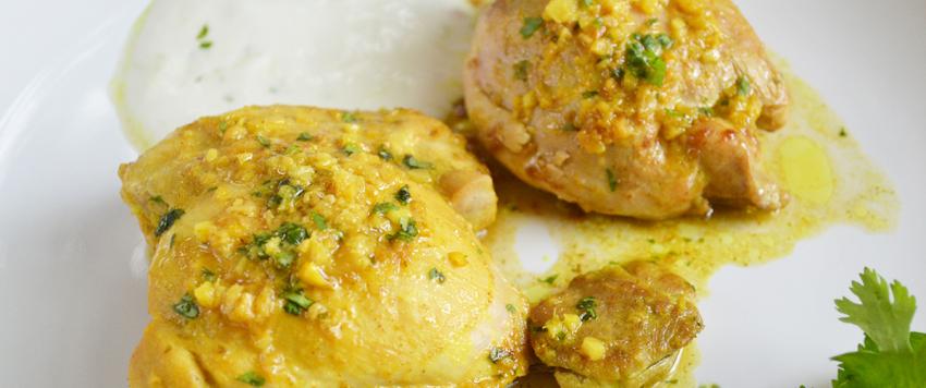 دجاج بالكزبرة والليمون