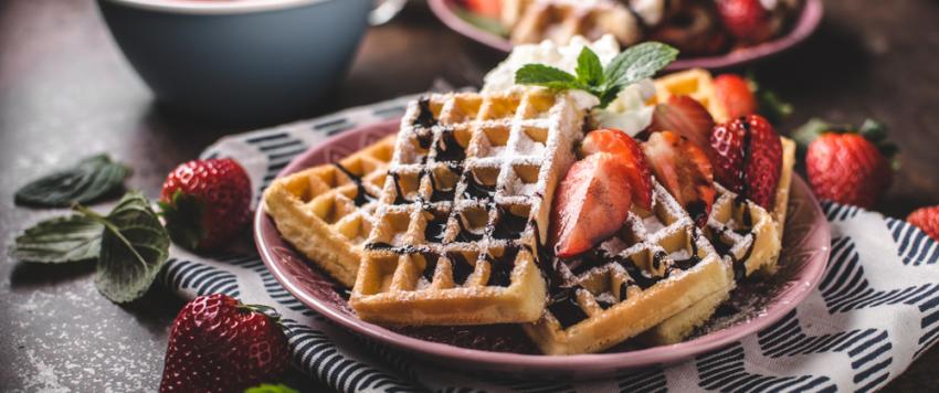 الوافل بالشوكولاتة
