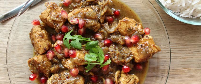 دجاج بدبس الرمان