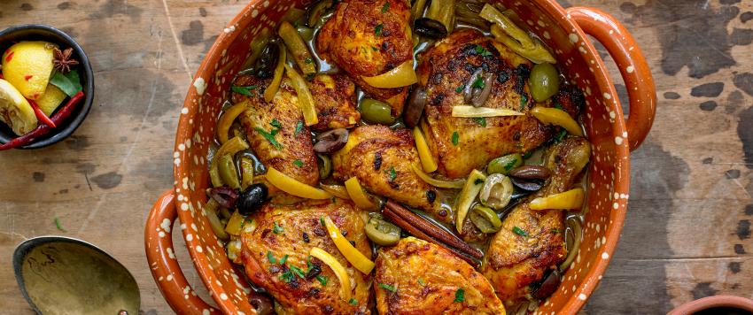  الدجاج المغربي المحمر المدغمر