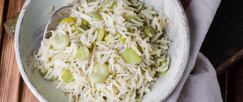 فول اخضر بالرز 