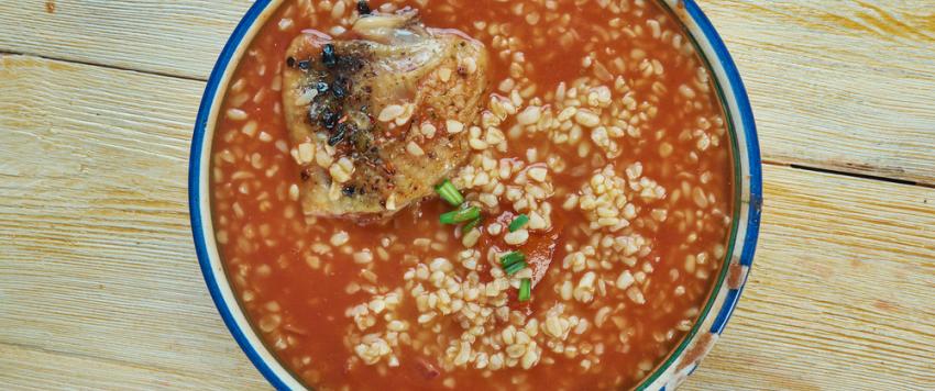  شوربة الفريكة بالدجاج