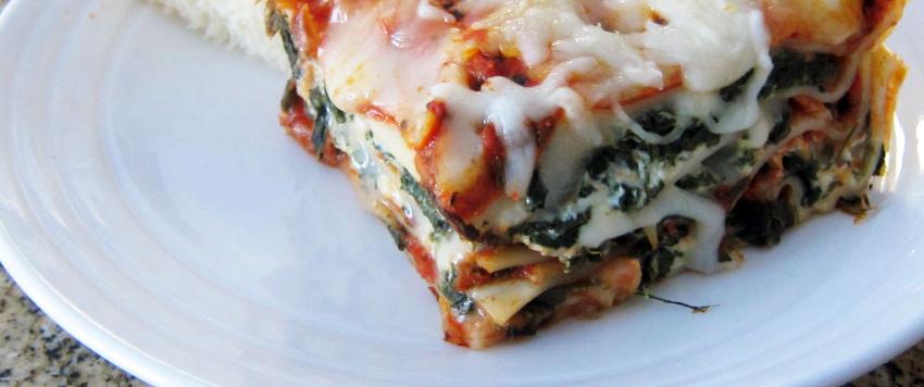  لازانيا القرع بالسبانخ