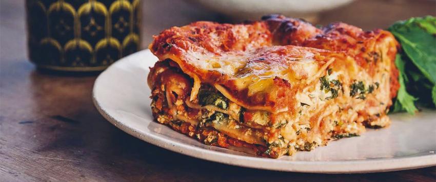 لازانيا بالسبانخ