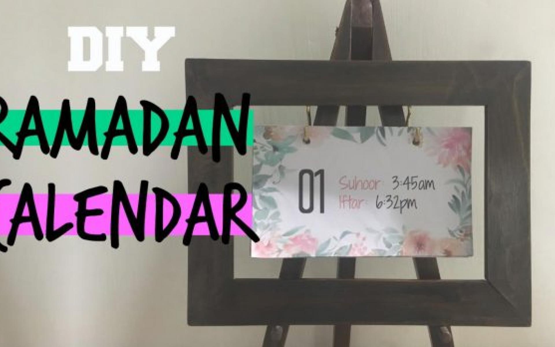 يمكنك عمل العد التنازلي لرمضان مع التقويم الإبداعي الخاص بك، باستخدام أقلام التلوين لتزيين السبورة البيضاء بنقوش زهرية، وكتابة توقيت السحور والإفطار لكل يوم.  ويمكنك تعليق هذا التقويم الرمضاني المخصص على حائط غرفة نومك.