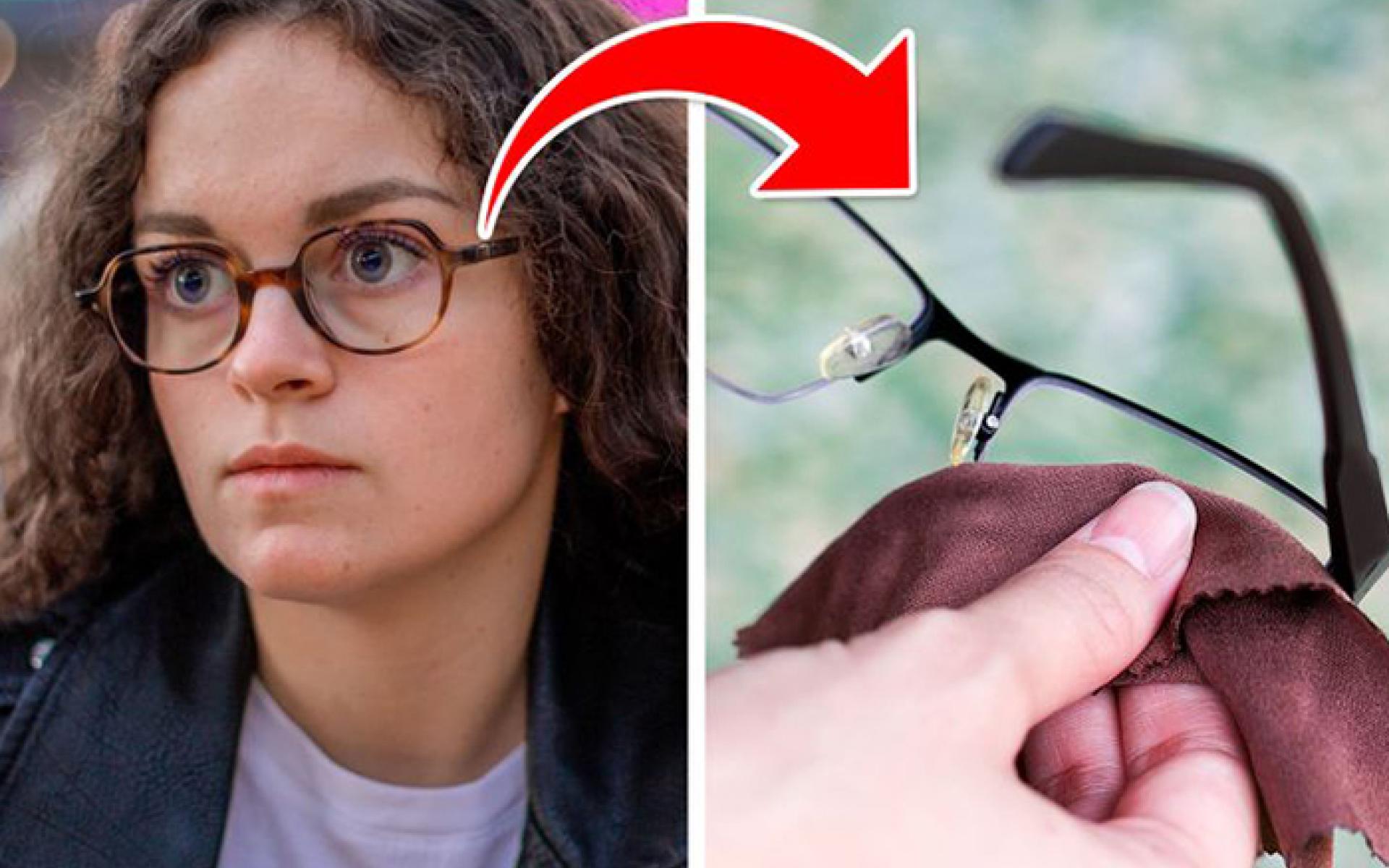 عدم تنظيف النظارات